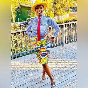 Cartoon Pencil Skirt